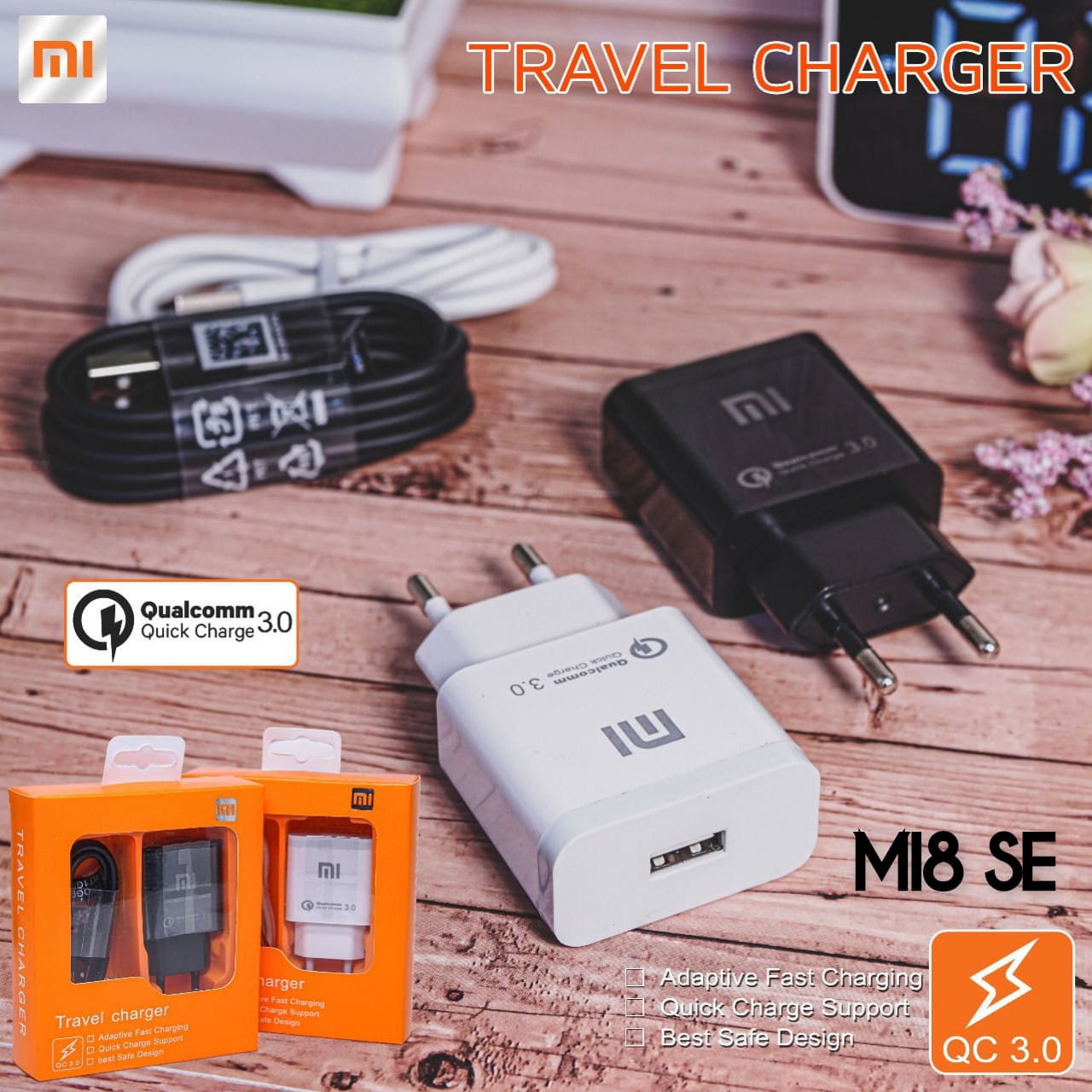 TRAVEL CHARGER XIAOMI MI8 2A NON FAST TYPE C (HP)